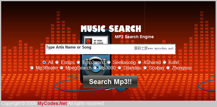 MP3聚合搜索引擎(PHP开源)