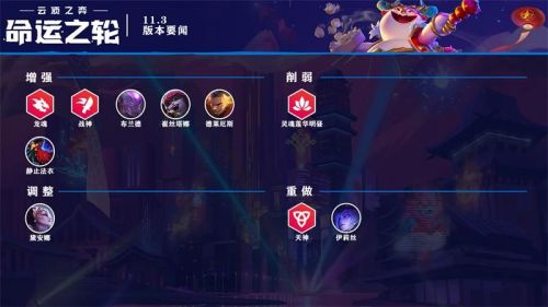 云顶之弈11.3版本更新公告-云顶之弈11.3版本更新内容