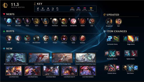 LOL11.3版本更新汇总：无限乱斗-、年限情人节皮肤即将到来