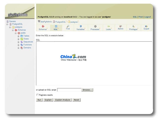 PostgreSQL管理工具 phpPgAdmin