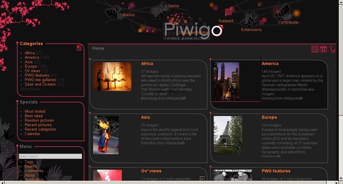 Piwigo 开源相册系统