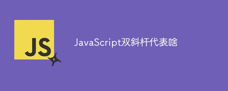 JavaScript双斜杆代表啥