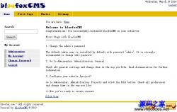 bloofoxCMS 0.5.0
