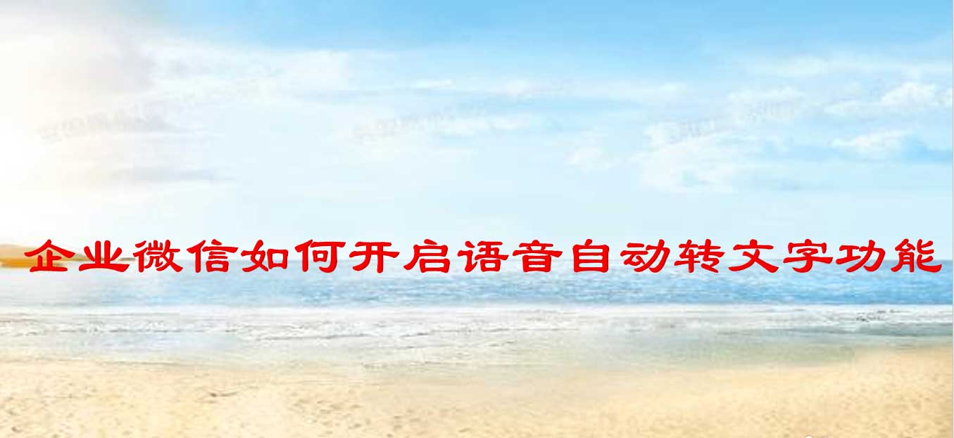 企业微信app怎么开启语音自动转文字功能?