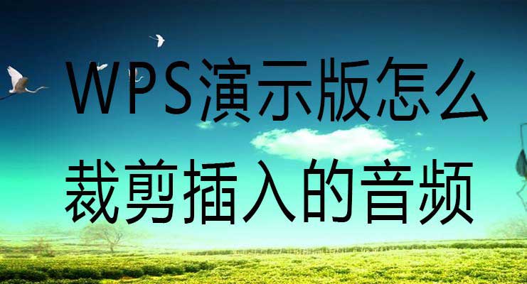 wps怎么剪辑音频? wps剪辑声音的技巧