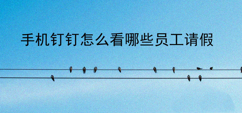 钉钉app怎么查看请假的员工? 钉钉统计员工请假的方法