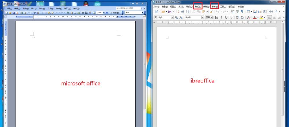 microsoft office与libreoffice办公软件对比有什么区别?
