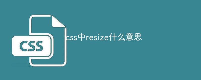 css中resize什么意思