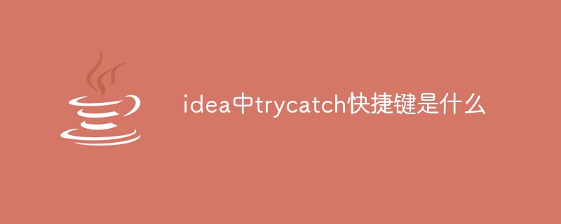 idea中trycatch快捷键是什么