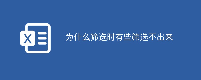 为什么word筛选时有些筛选不出来