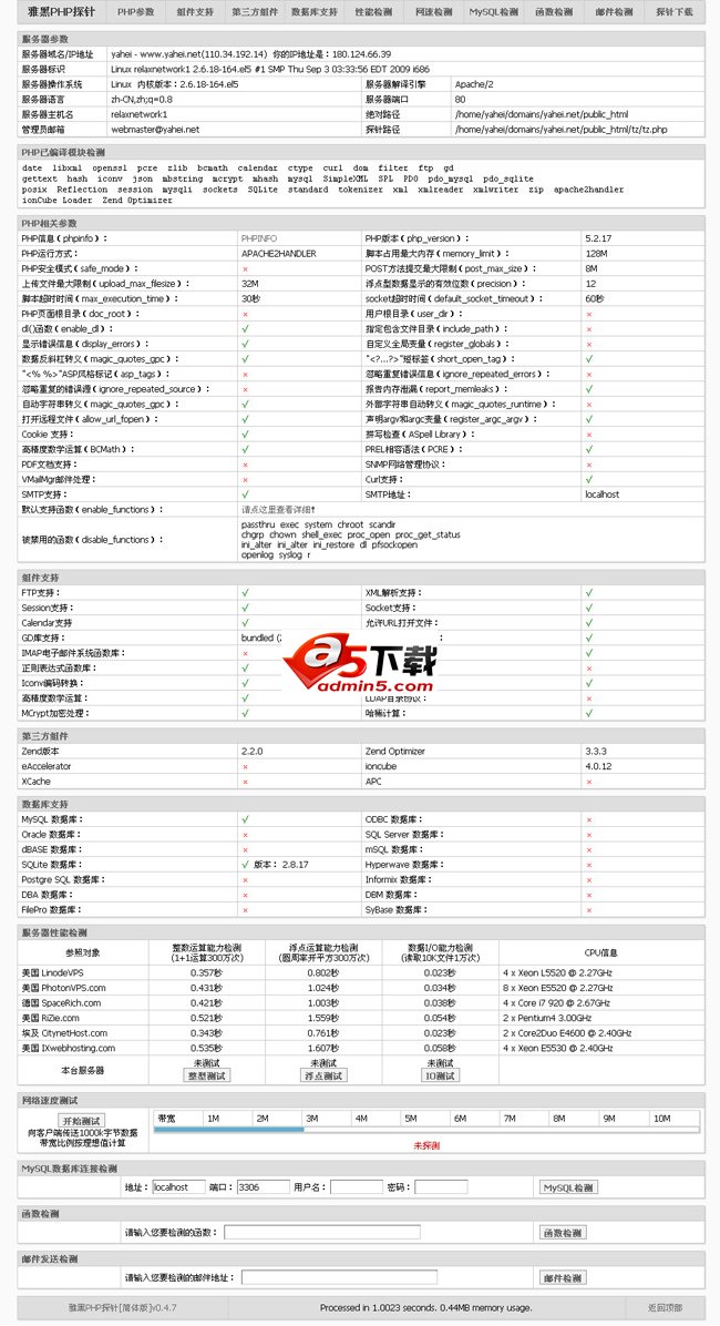 雅黑PHP探针