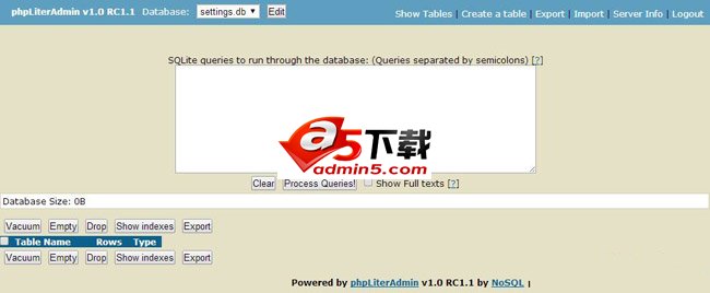 phpLiterAdmin(SQLite管理工具)