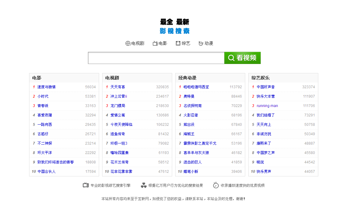 【联网制作】专业影视搜索网站小偷程序