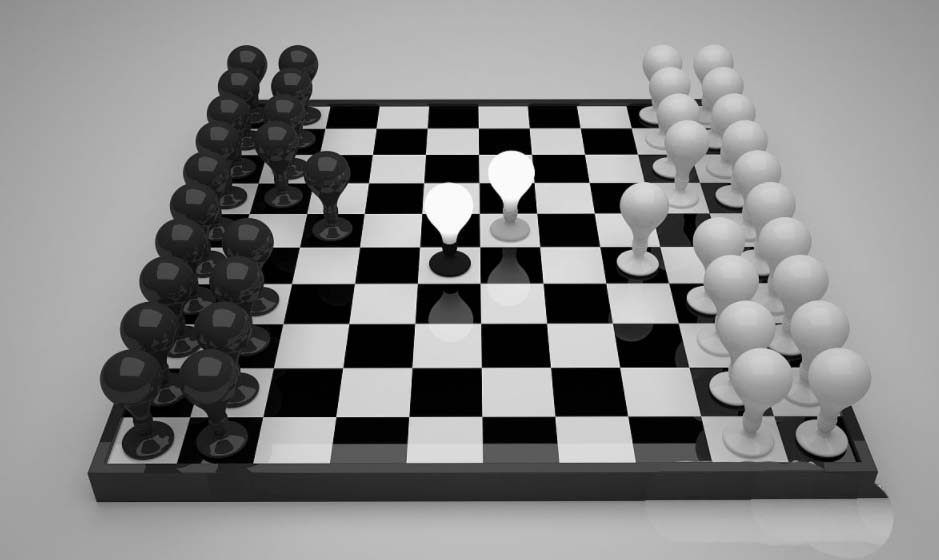 Excel怎么绘制黑白棋盘表格效果?