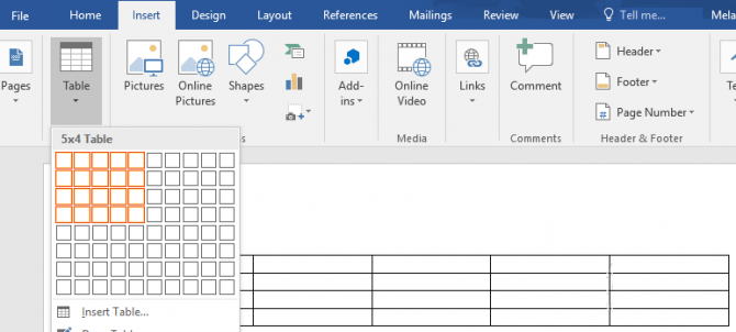 Microsoft Word中创建表格模板的方法