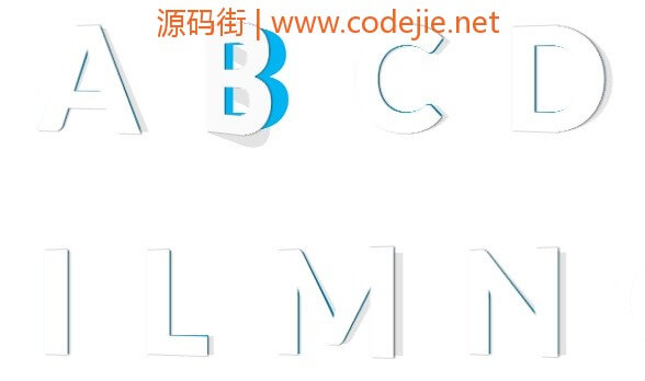 HTML5+CSS3字幕外翻3D效果