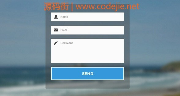 HTML5/CSS3联系表单-提交按钮有变色动画