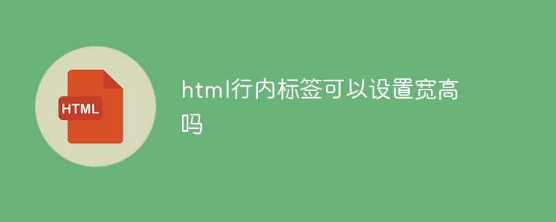 html行内标签可以设置宽高吗