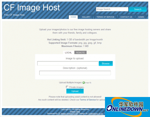 CFimagehost(图片上传存储管理系统)英文版