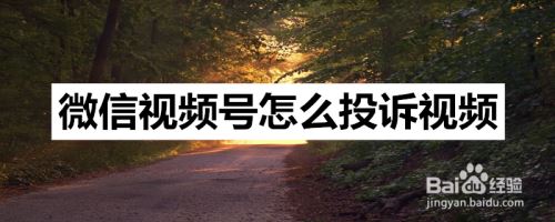 微信视频号怎么投诉？微信视频号投诉举报教程