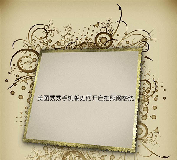 美图秀秀怎么显示网格线? 美图秀秀拍照开启网格线的教程