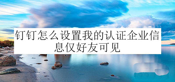 钉钉我的认证企业信息怎么设置仅好友可见?