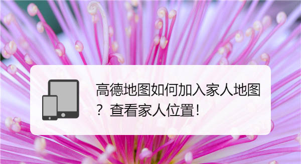 高德地图app怎么通过家人地图查看家人位置?