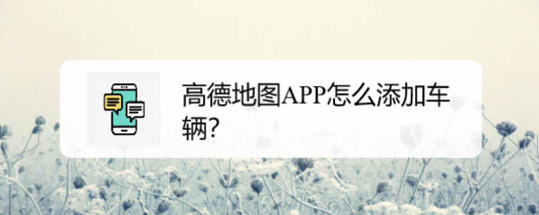 高德地图APP怎么绑定车辆信息? 高德地图添加车辆的教程