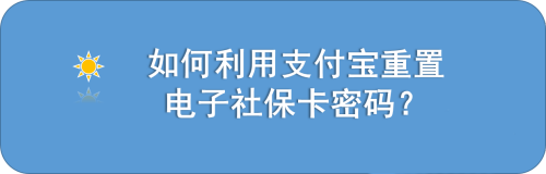 支付宝app怎么重置电子社保卡密码?