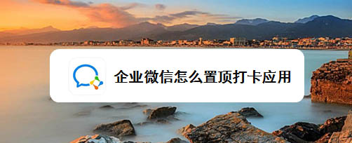 企业微信打卡怎么置顶? 企业微信置顶打卡的教程