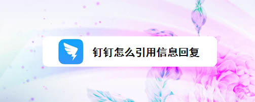 钉钉怎么回复重点信息? 钉钉引用信息回复的技巧