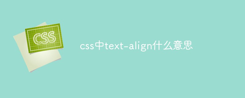 text-align的中文是什么意思