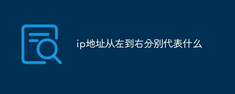 ip地址从左到右分别代表什么