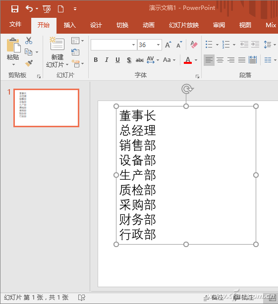 PowerPoint快速制作出一个组织架构图