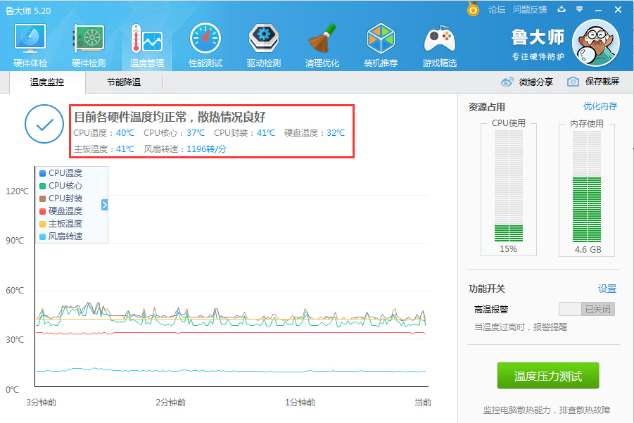 怎么查看硬件温度？