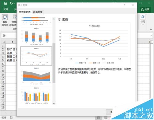 Excel2016表格的数据怎么插入折线图?