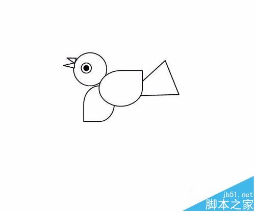 PPT中怎么绘制一只可爱的小鸟?