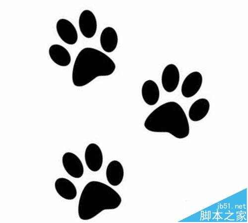 PPT怎么制作一串小狗的脚印?