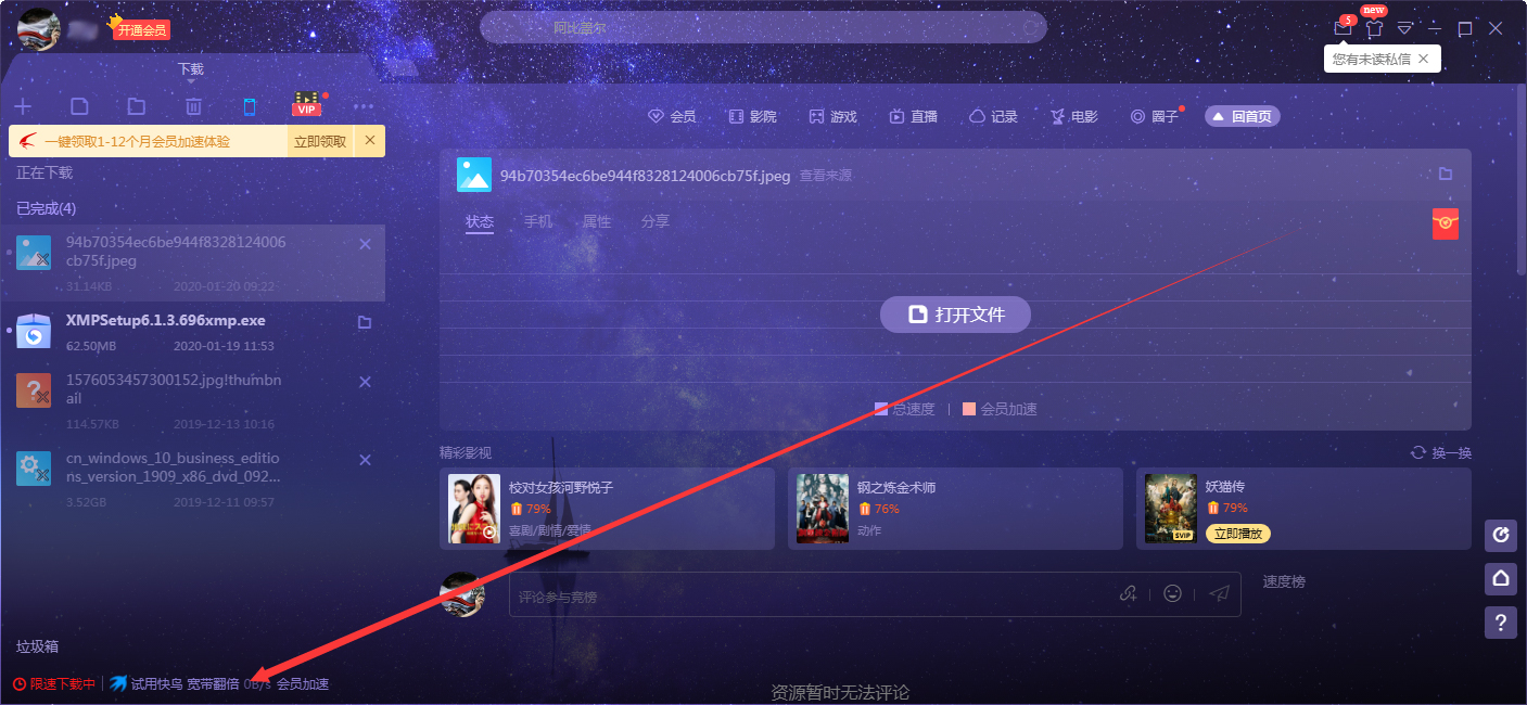 迅雷X怎么查看下载数据详情？迅雷X下载数据详情查看方法