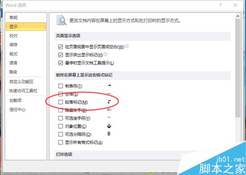 Word2010如何隐藏段落标记功能?