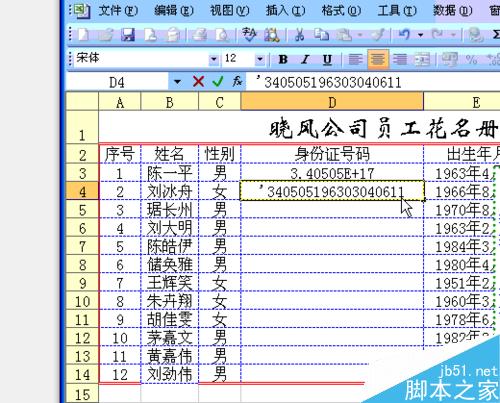 在Excel中怎么显示完整的数目和防止输入重复数据?
