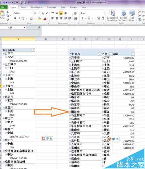 excel数据透视表多个行标签并列显示该怎么设置?