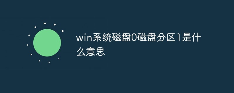 win系统磁盘0磁盘分区1是什么意思