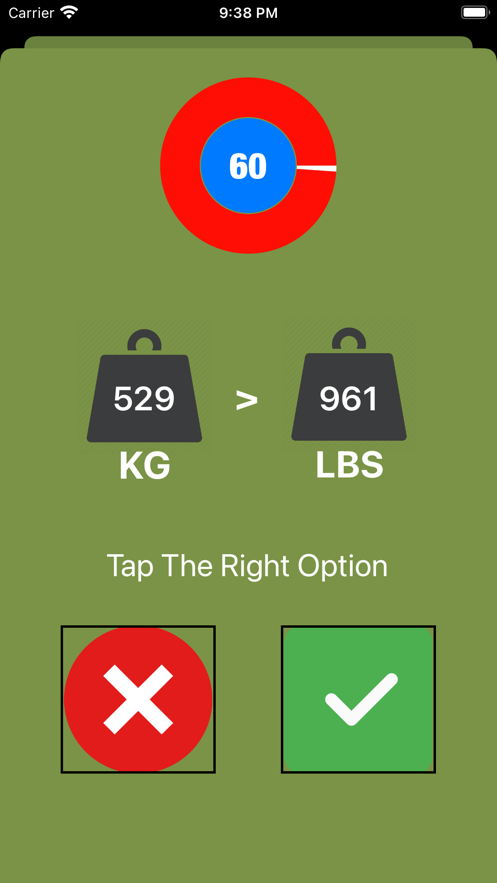 Weight Comparison Answer