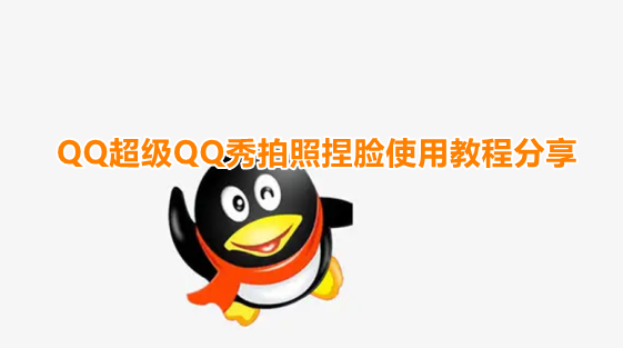 QQ超级QQ秀拍照捏脸使用教程分享