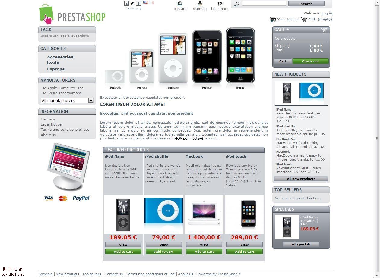 开源的PHP网店系统 PrestaShop