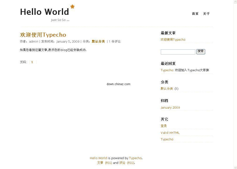 php博客系统Typecho