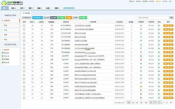 易思ESPCMS企业建站管理系统集成包 P8.21012001 稳定版