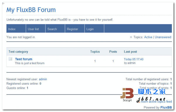 FluxBB php论坛系统