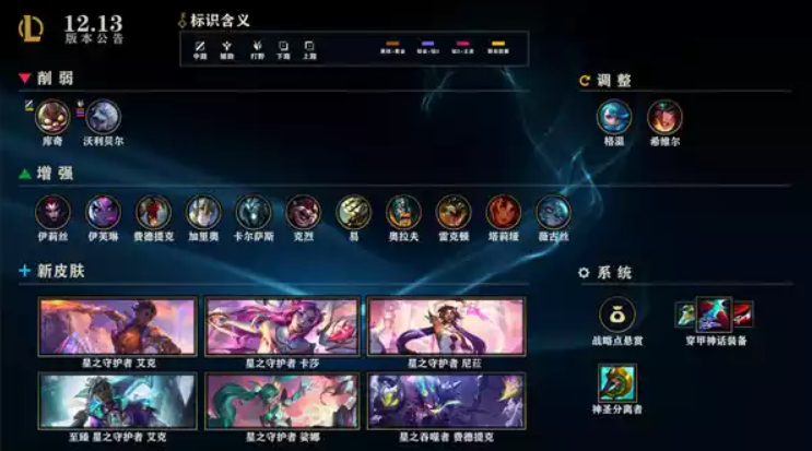 英雄联盟7月14日12.13版本更新内容一览